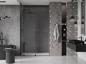 Mexen Velar drzwi prysznicowe rozsuwane 130 cm, transparent, czarne - 871-130-000-01-70
