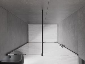 Mexen Velar drzwi prysznicowe rozsuwane 130 cm, transparent, czarne - 871-130-000-01-70