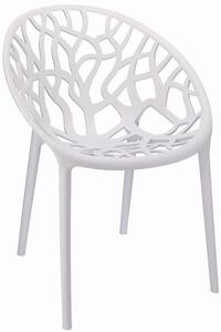 Białe ażurowe krzesło nowoczesne - Moso