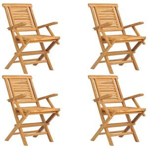 Składane krzesła ogrodowe, 4 szt., 56x63x90 cm, drewno tekowe
