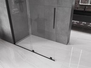 Mexen Velar ścianka prysznicowa rozsuwana Walk-in 130 x 200 cm, transparent 8 mm, czarna - 871-130-000-03-70