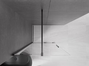 Mexen Velar ścianka prysznicowa rozsuwana Walk-in 70 x 200 cm, transparent 8 mm, czarna - 871-070-000-03-70
