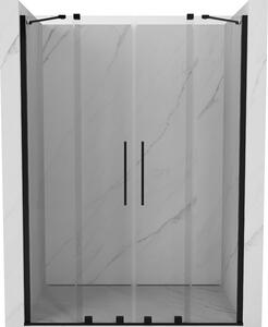 Mexen Velar Duo drzwi prysznicowe rozsuwane 140 cm, transparent, czarne - 871-140-000-02-70