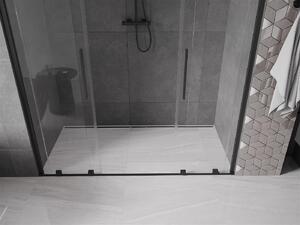 Mexen Velar Duo drzwi prysznicowe rozsuwane 170 cm, transparent, czarne - 871-170-000-02-70
