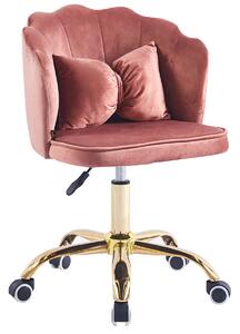 MebleMWM Krzesło muszelka obrotowe DC-6091S różowe #44