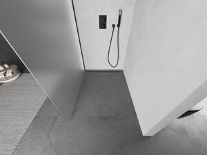 Mexen Kioto ścianka prysznicowa Walk-in 70 x 200 cm, szron 8 mm, czarna - 800-070-101-70-30