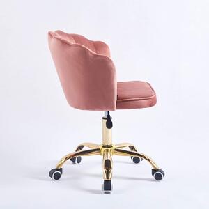 EMWOmeble Krzesło obrotowe muszelka DC-6091S różowe, welur