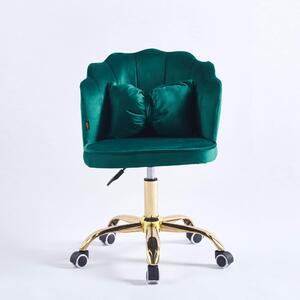 MebleMWM Krzesło muszelka obrotowe DC-6091S zielone #56
