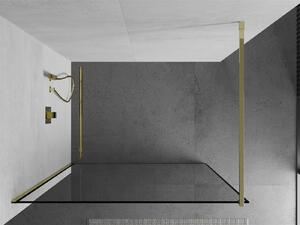 Mexen Kioto ścianka prysznicowa Walk-in 60 x 200 cm, czarny wzór 8 mm, złota - 800-060-101-50-70