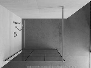 Mexen Kioto ścianka prysznicowa Walk-in 100 x 200 cm, czarny wzór 8 mm, chrom - 800-100-101-01-77