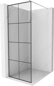 Mexen Kioto ścianka prysznicowa 70 x 200 cm, transparent/czarny wzór 8 mm, chrom - 800-070-101-01-77