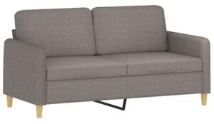 Sofa 2-osobowa z poduszkami, taupe, 140 cm, tkanina