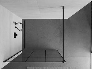 Mexen Kioto ścianka prysznicowa Walk-in 110 x 200 cm, czarny wzór 8 mm, czarna - 800-110-101-70-77