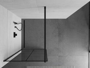 Mexen Kioto ścianka prysznicowa Walk-in 80 x 200 cm, czarny wzór 8 mm, czarna - 800-080-101-70-77