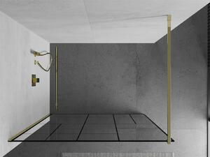 Mexen Kioto ścianka prysznicowa Walk-in 70 x 200 cm, czarny wzór 8 mm, złota - 800-070-101-50-78