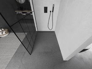 Mexen Kioto ścianka prysznicowa Walk-in 70 x 200 cm, czarny wzór 8 mm, czarna - 800-070-101-70-78