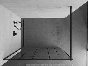 Mexen Kioto ścianka prysznicowa Walk-in 70 x 200 cm, czarny wzór 8 mm, czarna - 800-070-101-70-78
