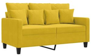 Sofa 2-osobowa, Å¼Ã³Åta, 120 cm, tapicerowana aksamitem