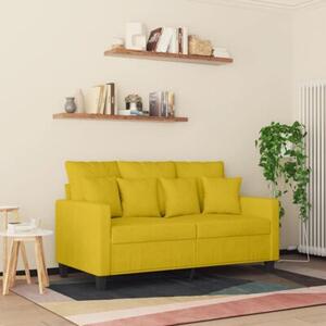 Sofa 2-osobowa, Å¼Ã³Åta, 120 cm, tapicerowana aksamitem