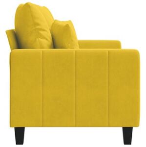 Sofa 2-osobowa, Å¼Ã³Åta, 120 cm, tapicerowana aksamitem