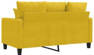 Sofa 2-osobowa, Å¼Ã³Åta, 120 cm, tapicerowana aksamitem