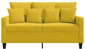Sofa 2-osobowa, Å¼Ã³Åta, 120 cm, tapicerowana aksamitem