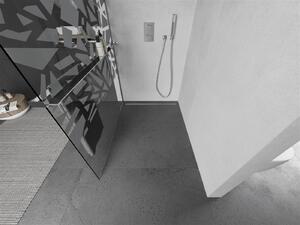 Mexen Kioto+ ścianka prysznicowa z półką Walk-in 70 x 200 cm, biały wzór, chrom - 800-070-121-01-85