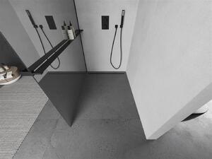 Mexen Kioto+ ścianka prysznicowa z półką Walk-in 70 x 200 cm, lustro, czarna - 800-070-121-70-50