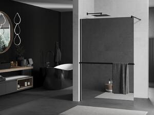 Mexen Kioto+ ścianka prysznicowa z półką Walk-in 70 x 200 cm, lustro, czarna - 800-070-121-70-50