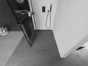 Mexen Kioto+ ścianka prysznicowa z półką Walk-in 100 x 200 cm, czarny wzór, czarna - 800-100-121-70-77