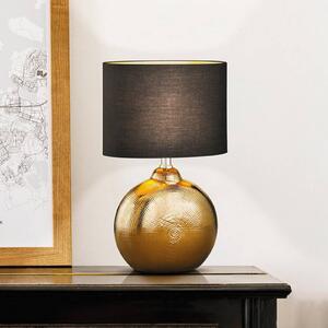 FISCHER & HONSEL Lampa stołowa Foro, brązowy / mosiężny, salon / jadalnia, ceramika, nowoczesny