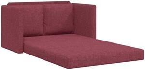 Sofa podÅogowa 2-w-1, winna czerwieÅ, 112x174x55 cm, tkanina