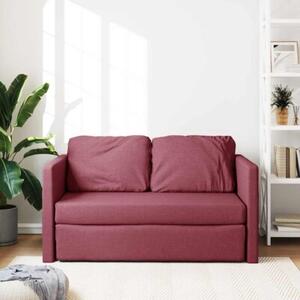 Sofa podÅogowa 2-w-1, winna czerwieÅ, 112x174x55 cm, tkanina