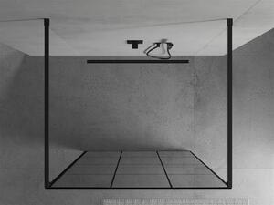 Mexen Kioto ścianka prysznicowa wolnostojąca 100 x 200 cm, czarny wzór 8 mm, czarna - 800-100-002-70-77