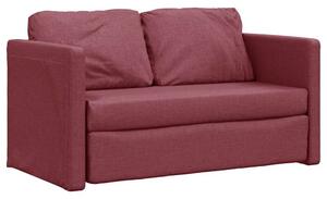Sofa podÅogowa 2-w-1, winna czerwieÅ, 112x174x55 cm, tkanina