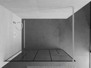 Mexen Kioto ścianka prysznicowa Walk-in 70 x 200 cm, czarny wzór 8 mm, biała - 800-070-101-20-78