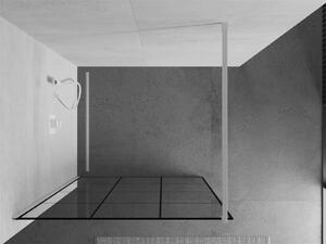 Mexen Kioto ścianka prysznicowa Walk-in 100 x 200 cm, czarny wzór 8 mm, biała - 800-100-101-20-77