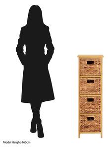 Wysoka komoda z litego drewna paulowni 32x100 cm – Premier Housewares