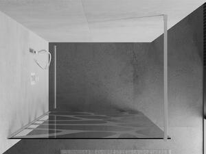 Mexen Kioto ścianka prysznicowa Walk-in 70 x 200 cm, biały wzór 8 mm, biała - 800-070-101-20-97