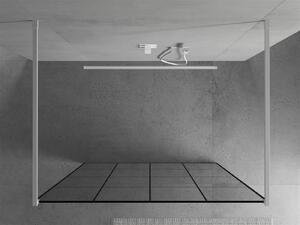 Mexen Kioto ścianka prysznicowa wolnostojąca 130 x 200 cm, czarny wzór 8 mm, biała - 800-130-002-20-77