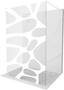 Mexen Kioto ścianka prysznicowa wolnostojąca 100 x 200 cm, biały wzór 8 mm, biała - 800-100-002-20-97