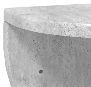 Nowoczesna półka ścienna w kolorze betonowego szarego 38x19x19 cm