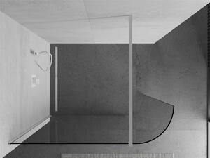 Mexen Kioto ścianka prysznicowa zaokrąglona Walk-in 80 x 200 cm, transparent 8 mm, biała - 800-080-101-20-06