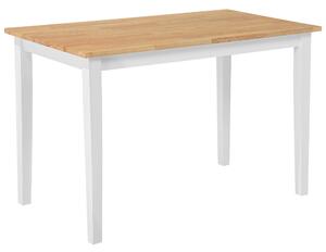 Stół do jadalni dla 4 osób 120 x 75 cm jasne drewno z białym Houston Beliani
