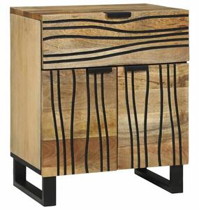 Szafka nocna brÄ zowy 50 x 33 x 60 cm lite drewno akacjowe