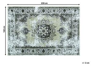 Dywan orientalny do salonu prostokątny 160 x 230 cm bawełna beżowoszary Almus Beliani