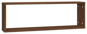 Półki ścienne, 2 szt., brązowy dąb, 80x15x26,5 cm