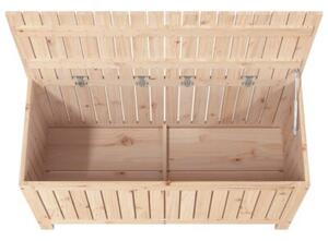 Skrzynia ogrodowa, 115x49x60 cm, lite drewno sosnowe