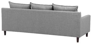 Narożnik tapicerowany dwustronny szezlong sofa narożna jasnoszara Elvenes Beliani
