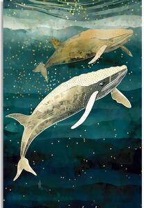 Obraz wieloryby w oceanie